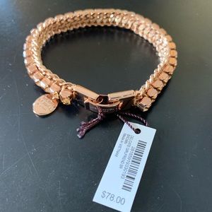 Henri Bendels Rhinestone Rose Gold Plated Bracelet